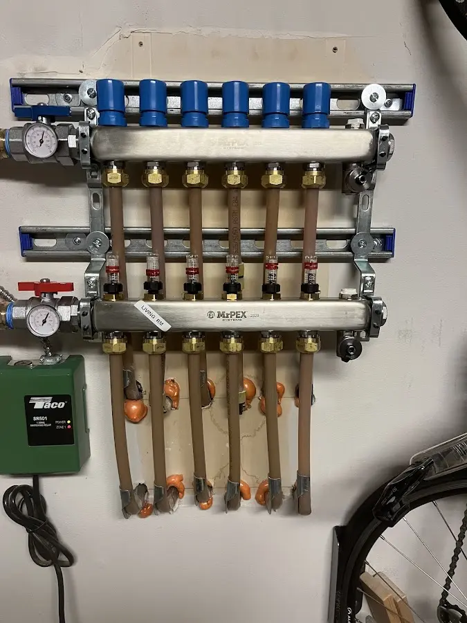 Plumber performing Gas Leak Detection at a residential property in Saginaw